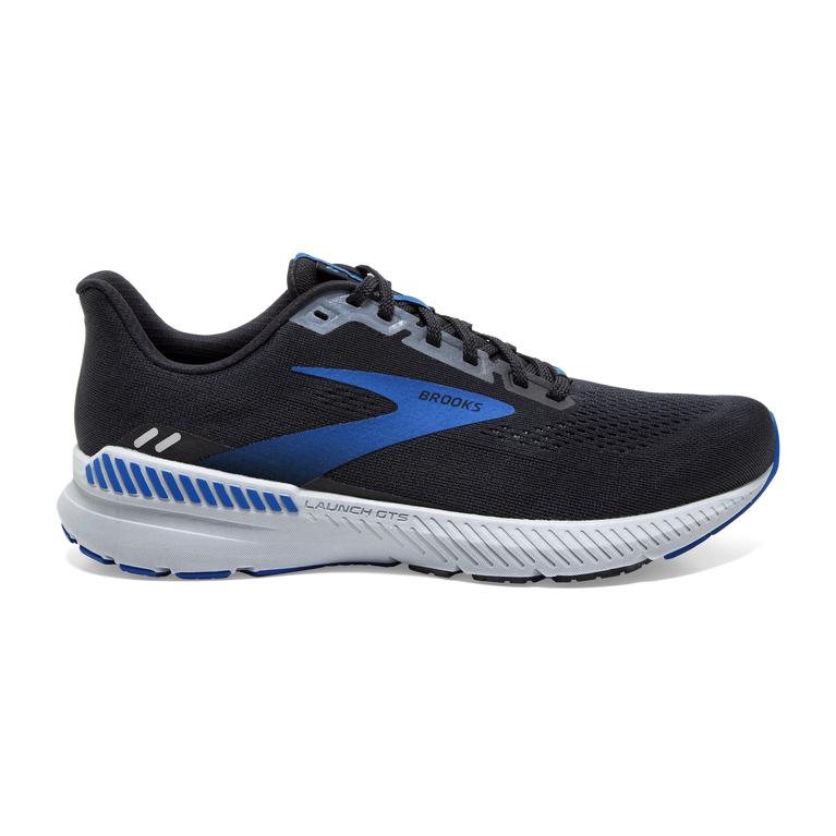 Brooks LAUNCH GTS 8 Energy Return Road Running Shoes Mens Online - Black/Grey/Blue (HFO081346)